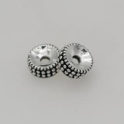 50pcs/Lot Antique Silver Color Dots Wheel Shape Loose Beads 7.5mm Handmade Decoration Charm Spacer Beads DIY Jewelry Accessories