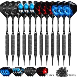 CyeeLife 18/22g Soft Tip Darts Set Professional For Plastic Electronic Dartboard Indoor Dartboard Game Family 9PCS 12PCS
