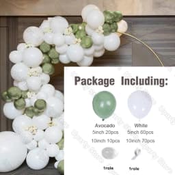 162Pcs Avocado Green Balloons Garland Arch Creamy White Retro Olive Green Balloon for Wedding Birthday Party Background Decor