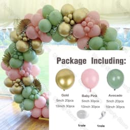 162Pcs Avocado Green Balloons Garland Arch Creamy White Retro Olive Green Balloon for Wedding Birthday Party Background Decor
