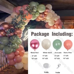 162Pcs Avocado Green Balloons Garland Arch Creamy White Retro Olive Green Balloon for Wedding Birthday Party Background Decor