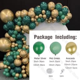 162Pcs Avocado Green Balloons Garland Arch Creamy White Retro Olive Green Balloon for Wedding Birthday Party Background Decor