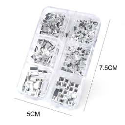 6 Grid Rectangle Rhinestones Crystal Flatback Mirror Glitter Diamond Gems DIY Garment Nail Art Rhinestones Decorations Supplies