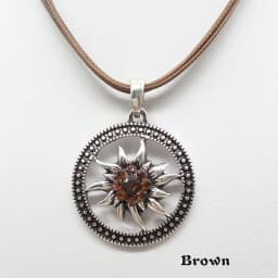 Fashion Round Vintage Sculptured Edelweiss Necklace for Women Pendant Traditional Rhinestone Rope Chain Choker Jewelry Wholesale