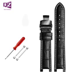 Senior COW LEATHER Watch Strap for GC Watches Band 22*13mm 20*11mm Notched Watchband Genuine Leather Blue Wristwatches Belt