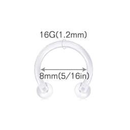 Clear Flexible Forwards Helix Tragus Daith Rook Retainer Cartilage Earring Lip Rings Labret Monroe Plastic Piercing Retainers