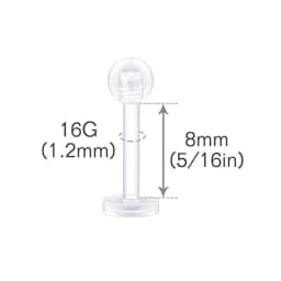 Clear Flexible Forwards Helix Tragus Daith Rook Retainer Cartilage Earring Lip Rings Labret Monroe Plastic Piercing Retainers