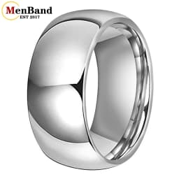 MenBand Classic 10mm Men Tungsten Rings Wedding Band Fashion Jewellery Dome High Polishing Comfort Fit 7-15