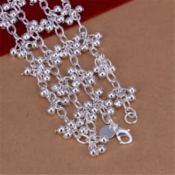korean fashion 925 Sterling Silver beads chains necklaces for women luxury designer jewelry Holiday gifts