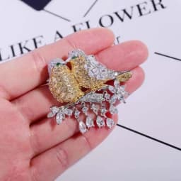Pink Fashion Lovely Birds Brooches for Women Jewelry Gorgeous Costume Lapel Pins Animal Bird Brooch Pin
