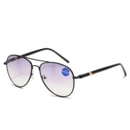 LONSY Double Light Anti Blue Light Reading Glasses Men Women Fashion Pilot Presbyopia Gradient Sunglasses Diopter +1.0 To +3.5