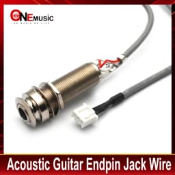Acoustic Guitar Endpin Jack Wire 6.35 Pin Jack Socket 3 Pin Plug