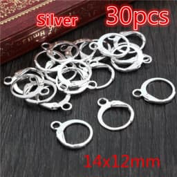 20-50pcs Fashion Bronze Rhodium Gold Silver Plated French Earring Hooks Wire Settings DIY Jewelry Making Findings Accessories
