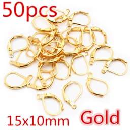 20-50pcs Fashion Bronze Rhodium Gold Silver Plated French Earring Hooks Wire Settings DIY Jewelry Making Findings Accessories