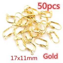20-50pcs Fashion Bronze Rhodium Gold Silver Plated French Earring Hooks Wire Settings DIY Jewelry Making Findings Accessories