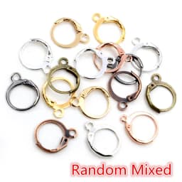 20-50pcs Fashion Bronze Rhodium Gold Silver Plated French Earring Hooks Wire Settings DIY Jewelry Making Findings Accessories