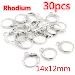 20-50pcs Fashion Bronze Rhodium Gold Silver Plated French Earring Hooks Wire Settings DIY Jewelry Making Findings Accessories
