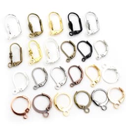 20-50pcs Fashion Bronze Rhodium Gold Silver Plated French Earring Hooks Wire Settings DIY Jewelry Making Findings Accessories