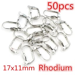 20-50pcs Fashion Bronze Rhodium Gold Silver Plated French Earring Hooks Wire Settings DIY Jewelry Making Findings Accessories