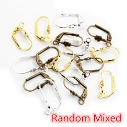 20-50pcs Fashion Bronze Rhodium Gold Silver Plated French Earring Hooks Wire Settings DIY Jewelry Making Findings Accessories