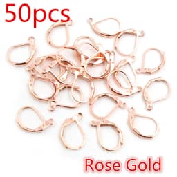 20-50pcs Fashion Bronze Rhodium Gold Silver Plated French Earring Hooks Wire Settings DIY Jewelry Making Findings Accessories