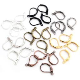 20-50pcs Fashion Bronze Rhodium Gold Silver Plated French Earring Hooks Wire Settings DIY Jewelry Making Findings Accessories