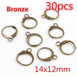 20-50pcs Fashion Bronze Rhodium Gold Silver Plated French Earring Hooks Wire Settings DIY Jewelry Making Findings Accessories