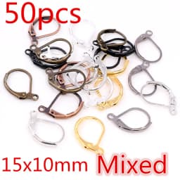 20-50pcs Fashion Bronze Rhodium Gold Silver Plated French Earring Hooks Wire Settings DIY Jewelry Making Findings Accessories
