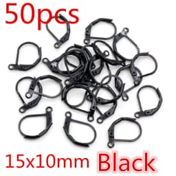 20-50pcs Fashion Bronze Rhodium Gold Silver Plated French Earring Hooks Wire Settings DIY Jewelry Making Findings Accessories