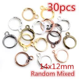20-50pcs Fashion Bronze Rhodium Gold Silver Plated French Earring Hooks Wire Settings DIY Jewelry Making Findings Accessories