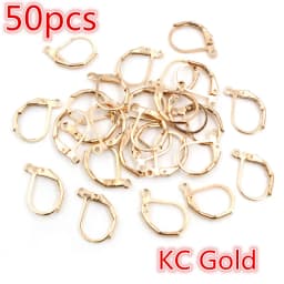 20-50pcs Fashion Bronze Rhodium Gold Silver Plated French Earring Hooks Wire Settings DIY Jewelry Making Findings Accessories