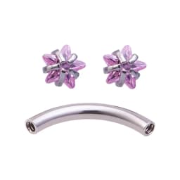 1pc Zircon Eyebrow Piercing Curved Barbell Lip Banana Ring Earrings Cartilage Surgical Steel Ear Stud Tragus Helix Body Jewelry