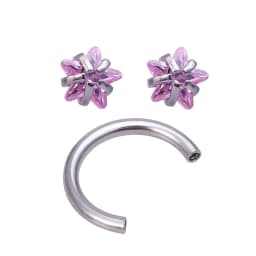 1pc Zircon Eyebrow Piercing Curved Barbell Lip Banana Ring Earrings Cartilage Surgical Steel Ear Stud Tragus Helix Body Jewelry