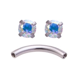 1pc Zircon Eyebrow Piercing Curved Barbell Lip Banana Ring Earrings Cartilage Surgical Steel Ear Stud Tragus Helix Body Jewelry