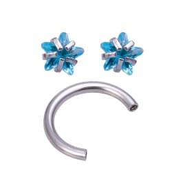 1pc Zircon Eyebrow Piercing Curved Barbell Lip Banana Ring Earrings Cartilage Surgical Steel Ear Stud Tragus Helix Body Jewelry