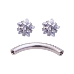 1pc Zircon Eyebrow Piercing Curved Barbell Lip Banana Ring Earrings Cartilage Surgical Steel Ear Stud Tragus Helix Body Jewelry