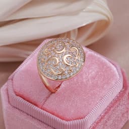SYOUJYO Big Size 585 Rose Gold Color Round Rings For Women Natural Zircon Full Paved Fine Jewelry Trendy Rings Luxury Design