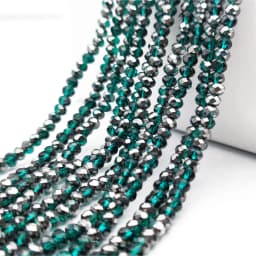 Faceted Glass Beads 2mm-8mm round Czech Crystal Spacer Loose Beads Plated Metallic Colored for DIY Jewelry Bracelet Making