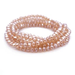 Faceted Glass Beads 2mm-8mm round Czech Crystal Spacer Loose Beads Plated Metallic Colored for DIY Jewelry Bracelet Making
