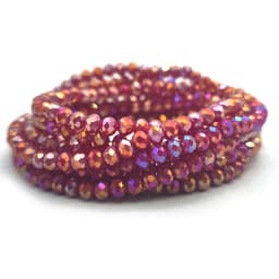 Faceted Glass Beads 2mm-8mm round Czech Crystal Spacer Loose Beads Plated Metallic Colored for DIY Jewelry Bracelet Making