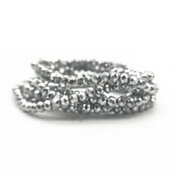 Faceted Glass Beads 2mm-8mm round Czech Crystal Spacer Loose Beads Plated Metallic Colored for DIY Jewelry Bracelet Making