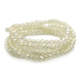 Faceted Glass Beads 2mm-8mm round Czech Crystal Spacer Loose Beads Plated Metallic Colored for DIY Jewelry Bracelet Making