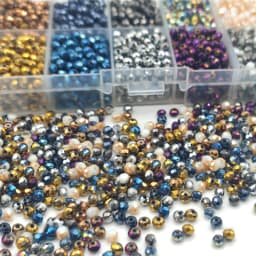 Faceted Glass Beads 2mm-8mm round Czech Crystal Spacer Loose Beads Plated Metallic Colored for DIY Jewelry Bracelet Making