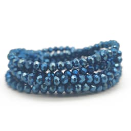 Faceted Glass Beads 2mm-8mm round Czech Crystal Spacer Loose Beads Plated Metallic Colored for DIY Jewelry Bracelet Making