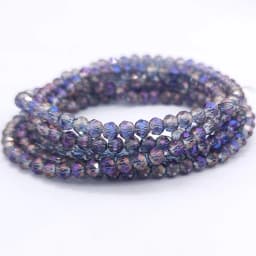 Faceted Glass Beads 2mm-8mm round Czech Crystal Spacer Loose Beads Plated Metallic Colored for DIY Jewelry Bracelet Making