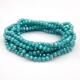 Faceted Glass Beads 2mm-8mm round Czech Crystal Spacer Loose Beads Plated Metallic Colored for DIY Jewelry Bracelet Making