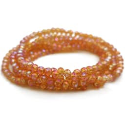 Faceted Glass Beads 2mm-8mm round Czech Crystal Spacer Loose Beads Plated Metallic Colored for DIY Jewelry Bracelet Making