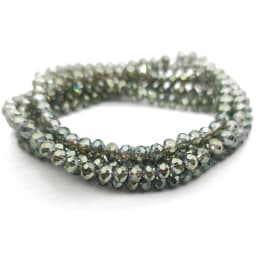 Faceted Glass Beads 2mm-8mm round Czech Crystal Spacer Loose Beads Plated Metallic Colored for DIY Jewelry Bracelet Making