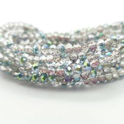 Faceted Glass Beads 2mm-8mm round Czech Crystal Spacer Loose Beads Plated Metallic Colored for DIY Jewelry Bracelet Making
