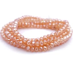 Faceted Glass Beads 2mm-8mm round Czech Crystal Spacer Loose Beads Plated Metallic Colored for DIY Jewelry Bracelet Making